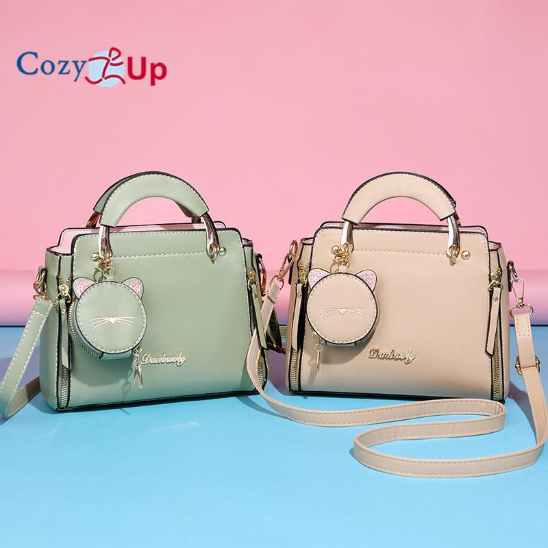 Cozy Up Pattern 2-teilige Umhängetaschen für Damen, Schultertasche, Muscheltasche, Trend, kleine Geldbörse und Handtasche, Luxus-Designer-Tasche für Damen