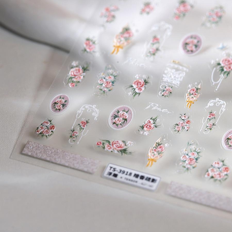 TENSOR Cartoon Nail Stickers: Cute, Thin, Flexible, Self-Adhesive, Transparent Art with Lingering Fragrance, TS-3918.