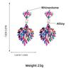Baroque Style Earrings For Women Vintage Exaggerated Exquisite Rhinestone Stud Earrings Girls Glitter Jewelry Ear Accessories