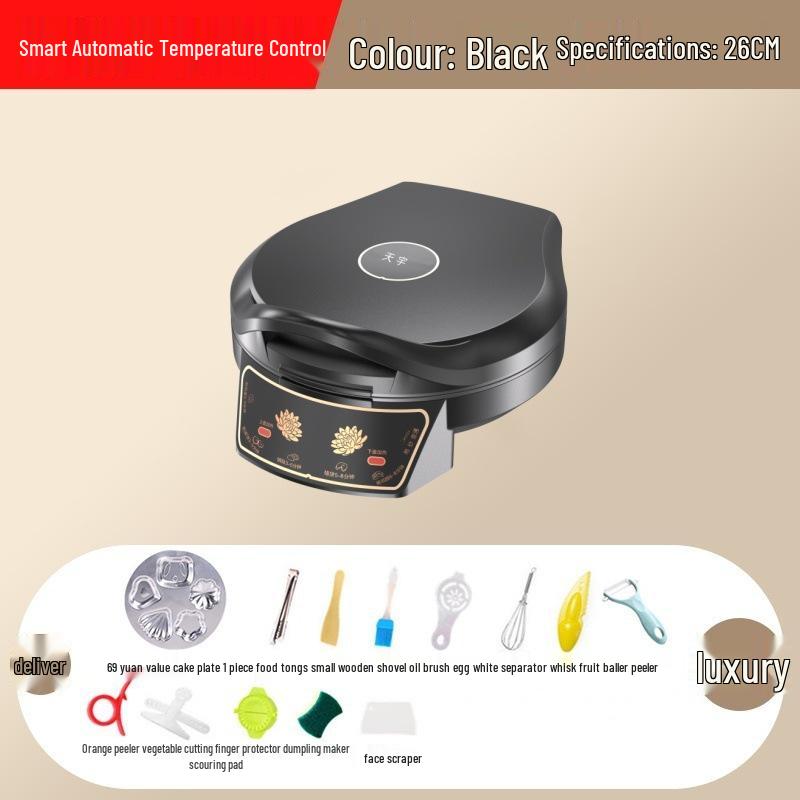 Multi-Functional Electric Griddle: Double-Sided Heating for Frying, Grilling & Pancakes, Large, Deepened, Automatic