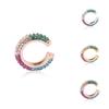 Fashionable European Style Rhinestone Ear Clips Colorful Alloy Ear Jewelry