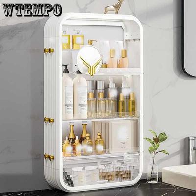Wall-mounted Cosmetics Storage Box Home Washstand Shelf No-perforation Bathroom Skin Care Product Finishing