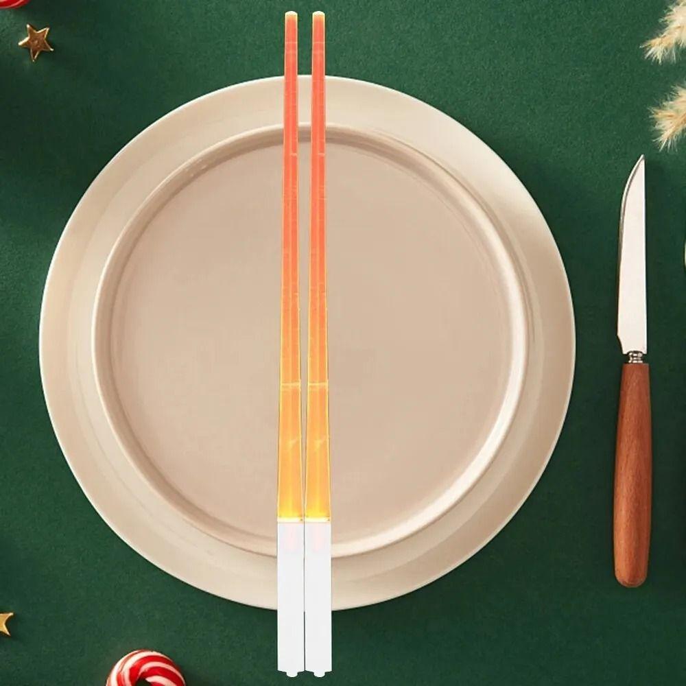 1pair Colorful LightSaber Chopsticks LED Flashing Wands Light Up Chopsticks  Party Supplies