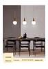 Modern Solid Wood Pendant Lamp with Three Heads, Walnut Finish, Japanese Style for Dining Rooms and Bars.