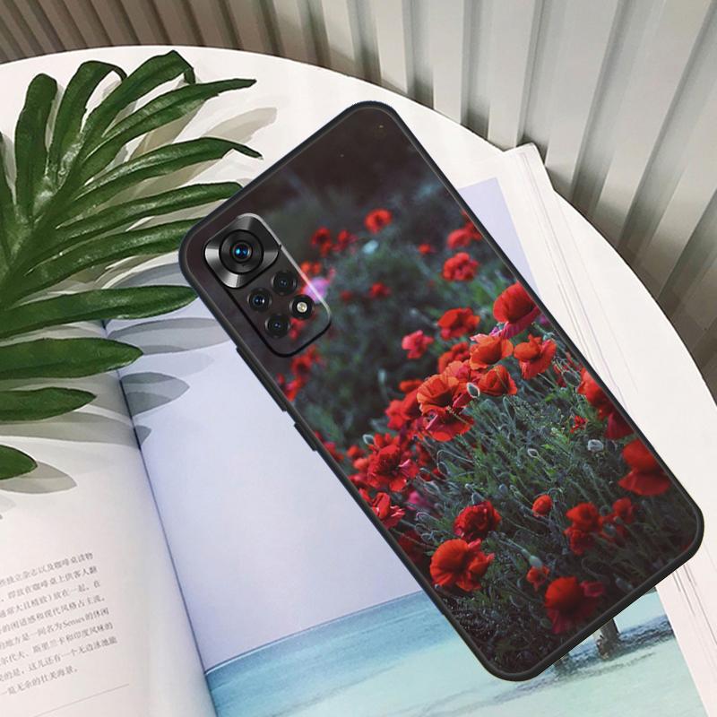 Poppy Flower Bloom For Xiaomi Redmi 10C 9C 12C 10A 9T Case For Redmi Note 12 8 9 10 11 Pro 9S 10S 11S Cover