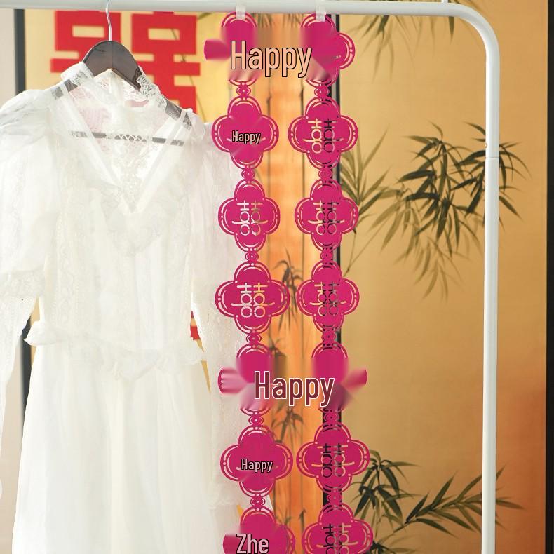 Xi Floral Long Strip Non-Woven Fabric Hanging Decoration for Living Room, Bedroom, or Wedding Entrance