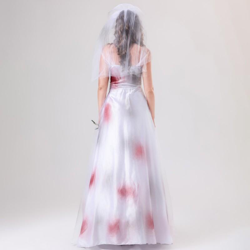 Halloween Ghost Bride Costume Womens Cosplay Dress Party Prom Role Play Outfit