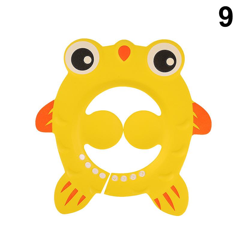 Verstellbare Cartoon Baby Shampoo Kappe Wasserdichter Spritzschutz Badevisier Hut Langlebiger Säuglings Haarschutz Für Dusche