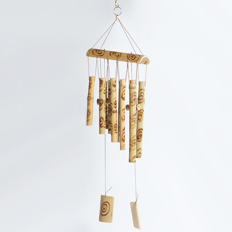 Handmade Tubes Bamboo Bell Natural Wind Chimes  Indoors Pendant Balcony Home Hotel Decor Outdoor Yard Garden Windchime Crafts