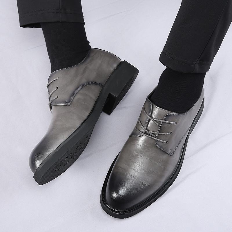 Freizeit Business Derby Herrenschuhe Minimalistischer und vielseitiger Stil Büro Hochzeit Outdoor-Party lässiger Spaziergang Herrenschuhe