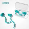 Swimming Earplugs with Rope Waterproof 3-Layer Noise Cancelling for Swim Sleep Ergonomic Design with Lanyard Tether Anti-Loss