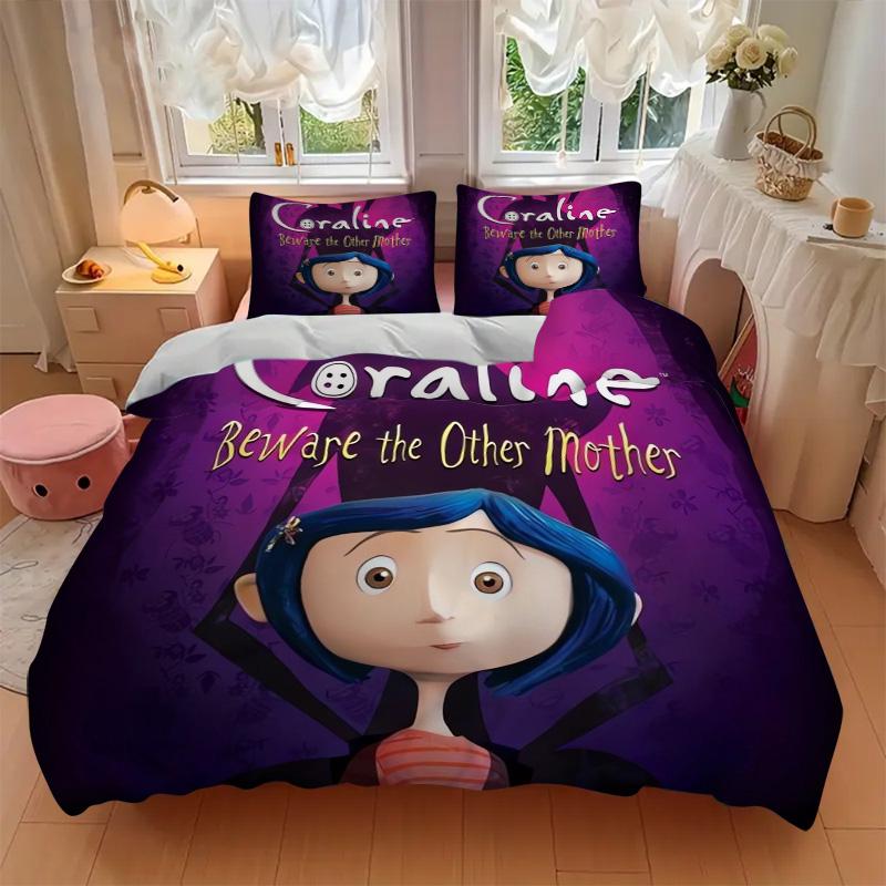 Coraline Other Mother Print 3Pcs Bedding Setduvet Cover With 2 Bedropillowcase Home Birthday Gift