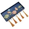 5 Pcs Chinese Style Bookmarks Page Markers Reading Bookmarkers Leaf Shape Bookmarks Metal Bookmarks with Tassels
