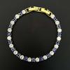European & American Hip-Hop Style Devil's Eye Zircon Bracelet with Micro-Inlaid Diamonds