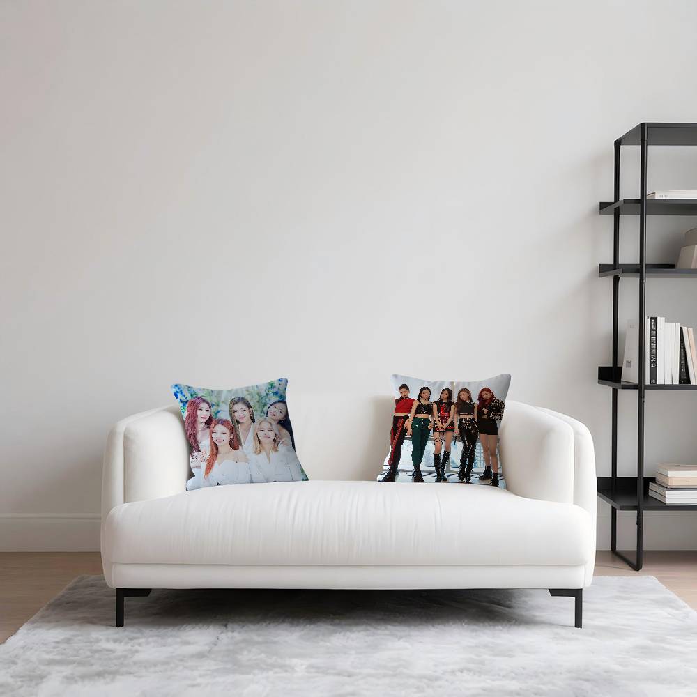 KPOP Group-I-ITZYS Office Cushion Pillowcase Car Cushion Cover45X45CM Lumbar Pillowcase Sofa Pillowcover