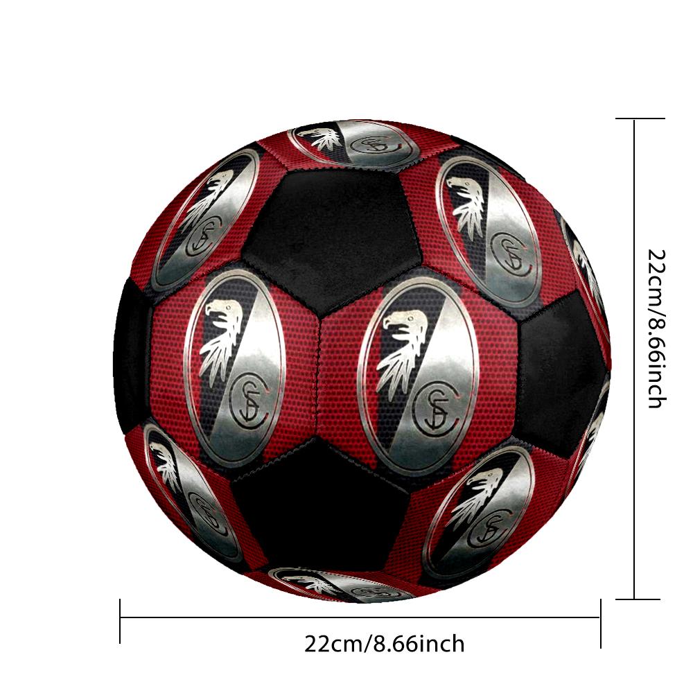 SC Freiburg Indoor Soccer Ball Colorful Machine Stitched PVC Size 5 Team Training Competition Ready Durable High-Bounce Cool Sports Gift