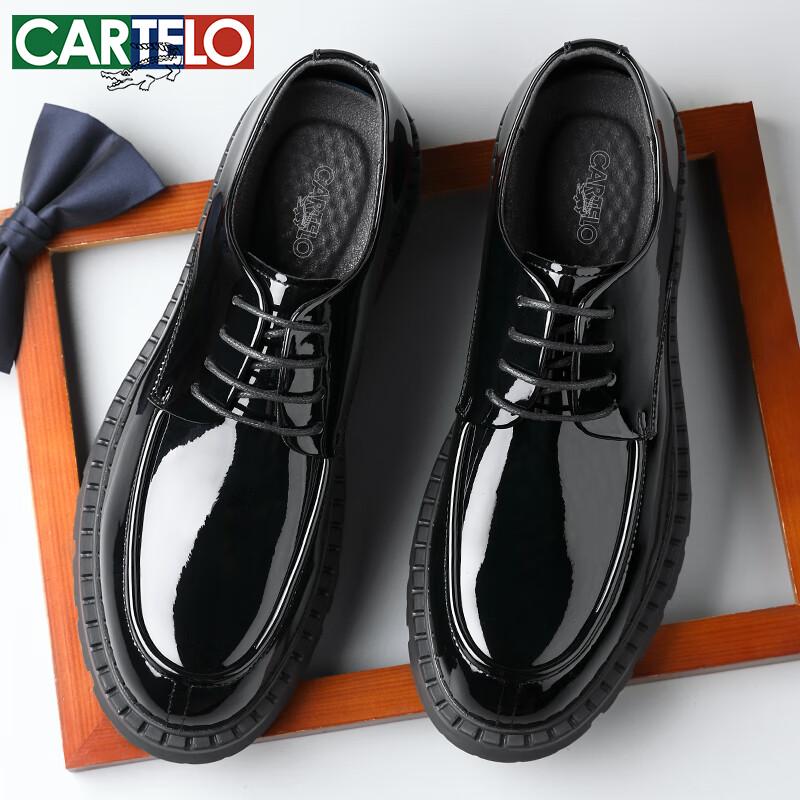 CARTELO Men s British Style Business Casual Derby Shoes 41