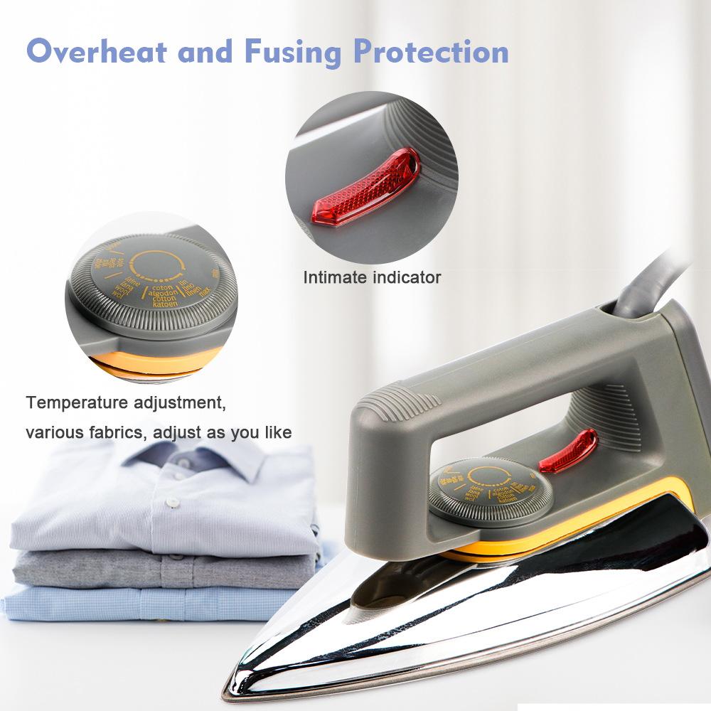 Upgraded 1000W High-power Electric Iron 220V Home Travel Portable Stainless Steel Base Plate Clothing Iron