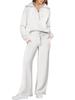 2024 Autumn/Winter Women's Casual Zipper Sweatshirt & Wide-Leg Pants Set