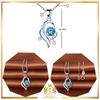 Srebrny damski naszyjnik - aquamarine  infinity - prezent dla mamy żony córki srebro 925