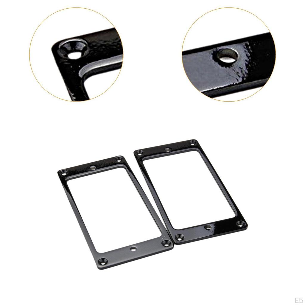 2 Pieces Brass Guitar Pickup Frame Humbucker Rings Pickups Cover Part