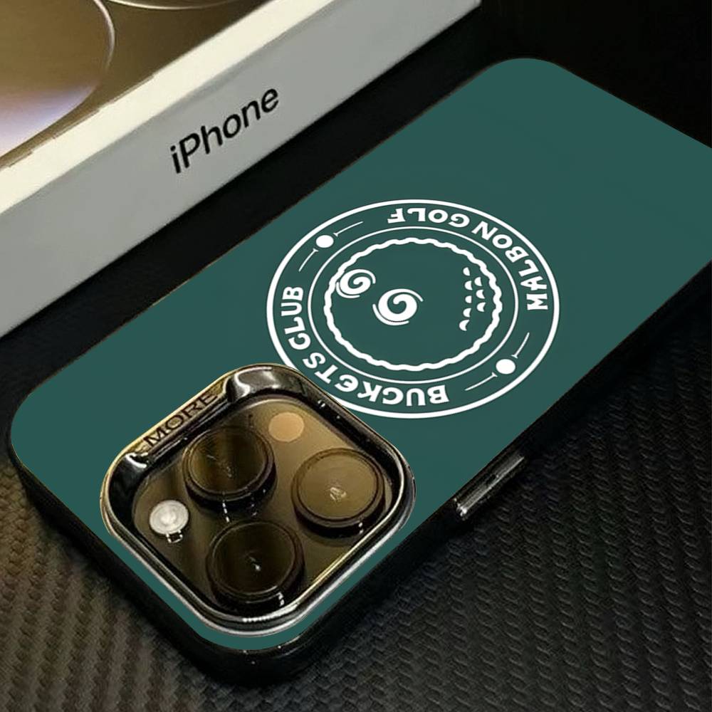 

Fashion M-Malbon G-Golf Logo Phone Case For iPhone 17 12 11 13 14 15 16 Pro Max Plus Silver Color Cover iPhone 17 Pro