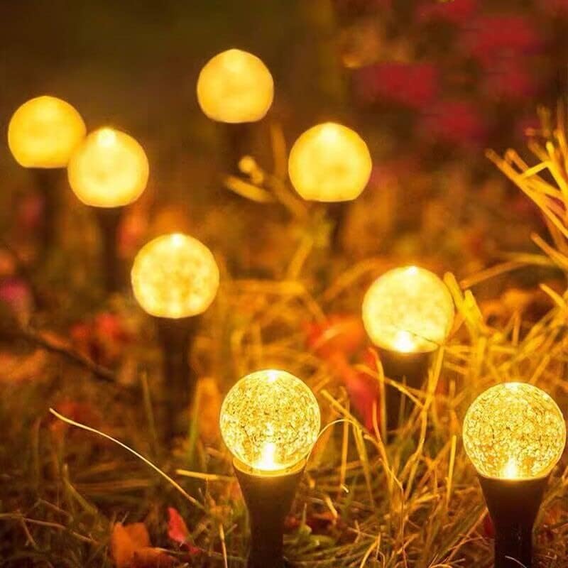 15/20/30LED Açık Hava Güneş Enerjili Kabarcıklar Çim Lambası Dizisi Peyzaj Dekorasyonu IP65 Su Geçirmez Led'ler Bahçe Avlusu için Güneş Enerjili Kazık Işıkları