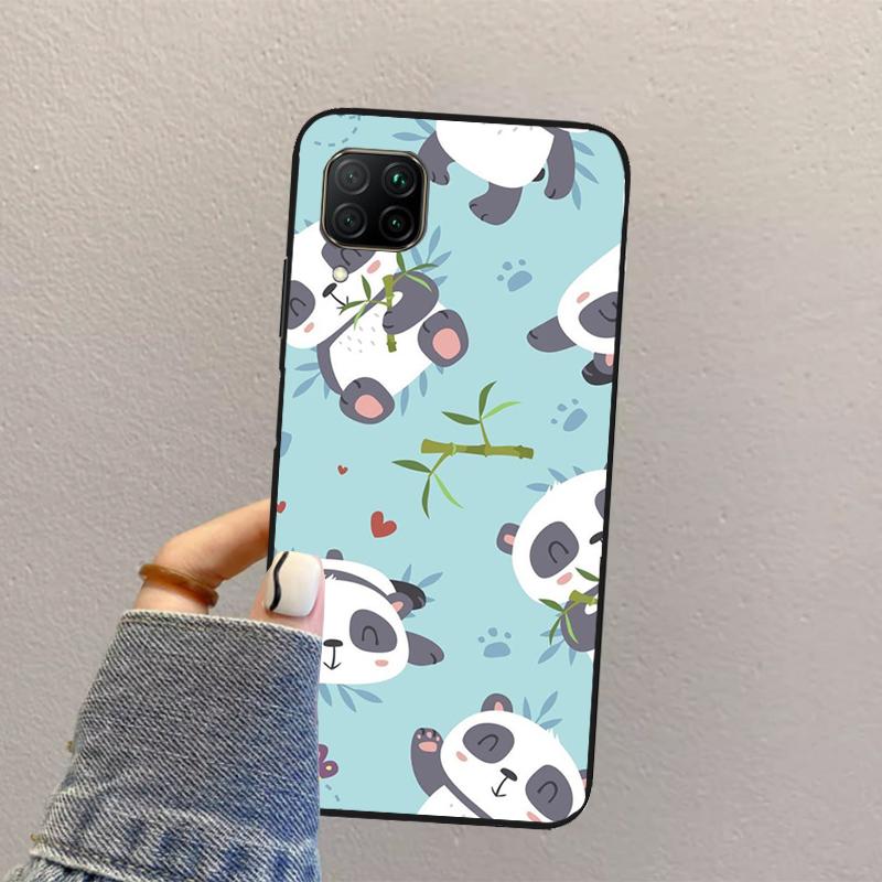 Panda Animal For Huawei Nova Y73 Y72 Y61 Y91 Y70 Y60 Y90 12s 12i 11i 8i 9 10 SE P30 P40 Lite P60 Pro Case