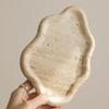 Cloud Shape Travertine Tray Natural Stone Home Decorative Jewelry Storage or Desert Cake Stand for Kitchen or Bathroom Use