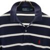 Polo by Ralph Lauren Border Pattern Short Sleeve Polo Shirt Kanoko Fabric Men's Used