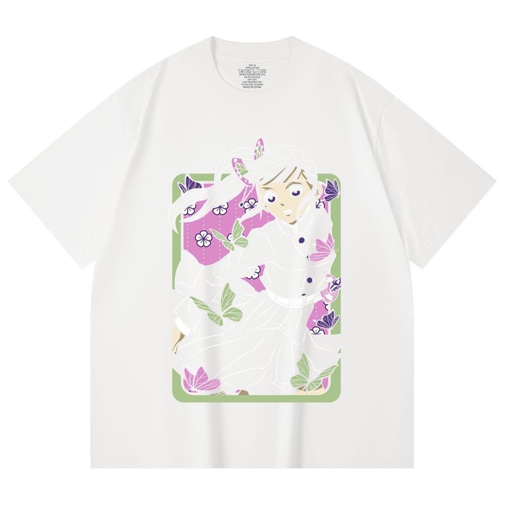 T-shirt Unisex in Cotone Pesante 230 g/m² 100% Cotone Stampa Kanao Demon Slayer V77