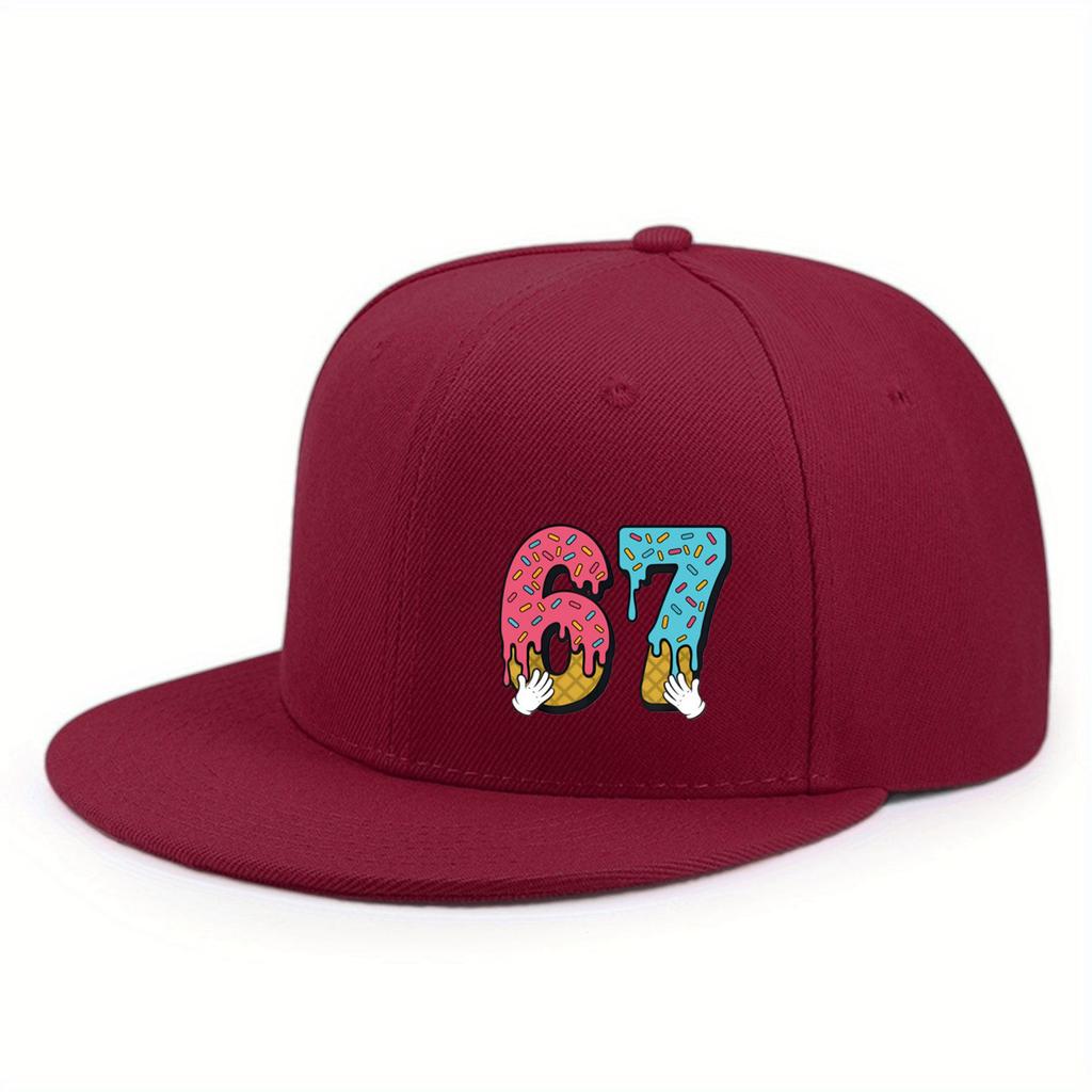 European and American hardtop flat hat fashion print men's and women's fashion adult hip-hop hat