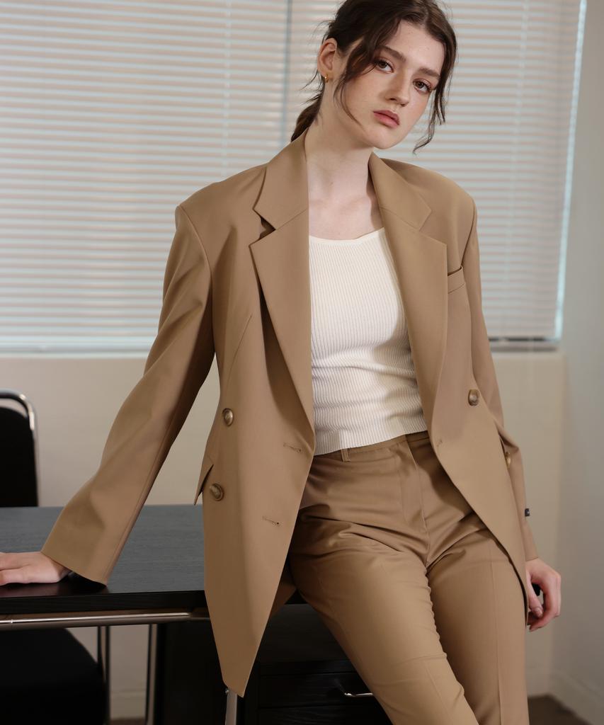 Leobeucham [Monica Bootcut Slacks Pants_Beige] Monica Bootcut Slacks Pants_Beige