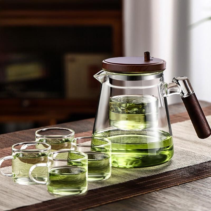 Zhenqi Glass Infuser Teapot Set with 4 Cups