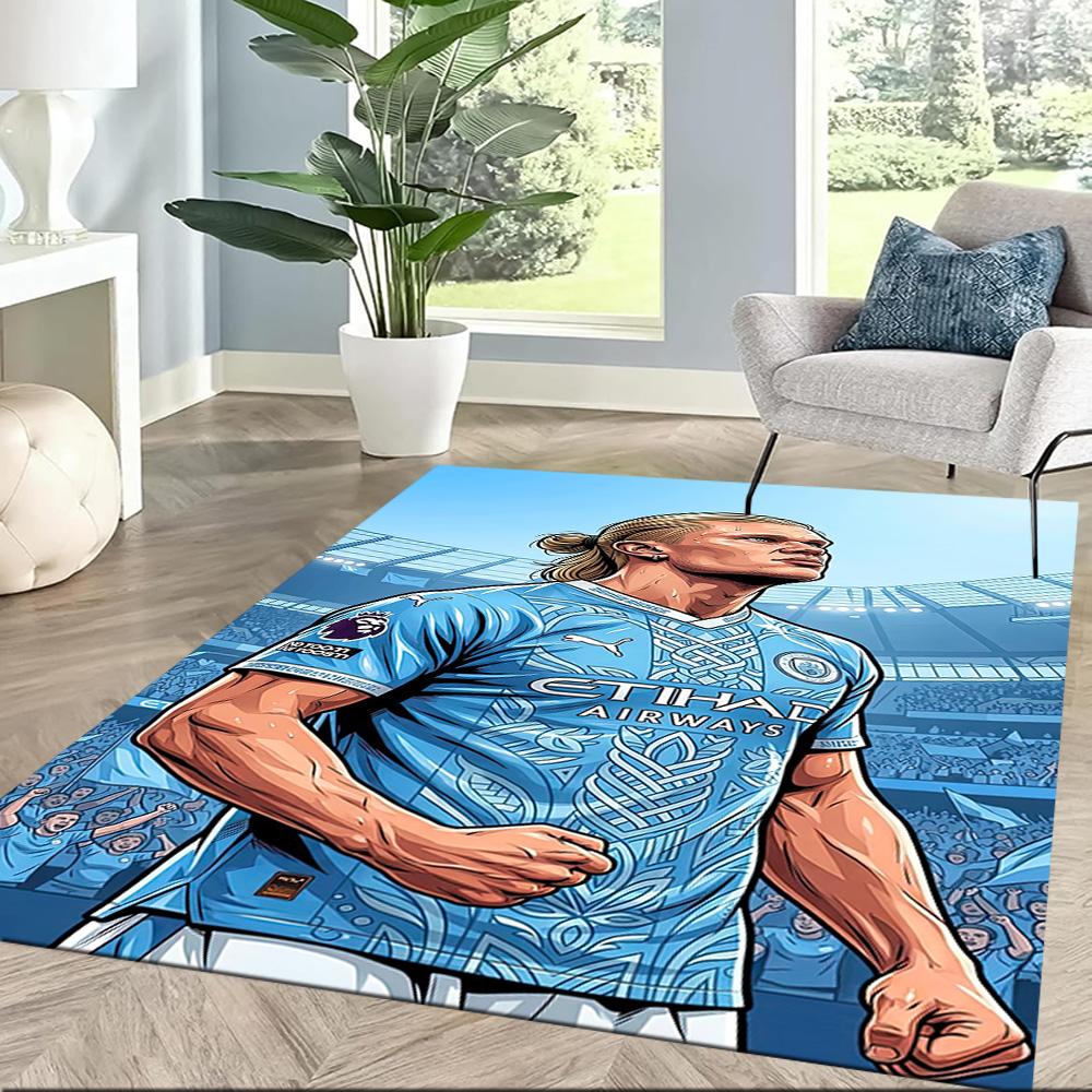 Electric Soccer Moment Square rugs are a great choice for living rooms, bedrooms, home décor, and as gifts.