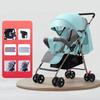 Stroller Kids Ultra Lightweight Foldable Convertible Seat One Button Rotation