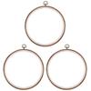 6 Pieces 10 Inch 26Cm Embroidery Ring Cross Stitch No Slip Hoops Set Imitated Wood Display Frame Circle Embroidery Kits-B61B