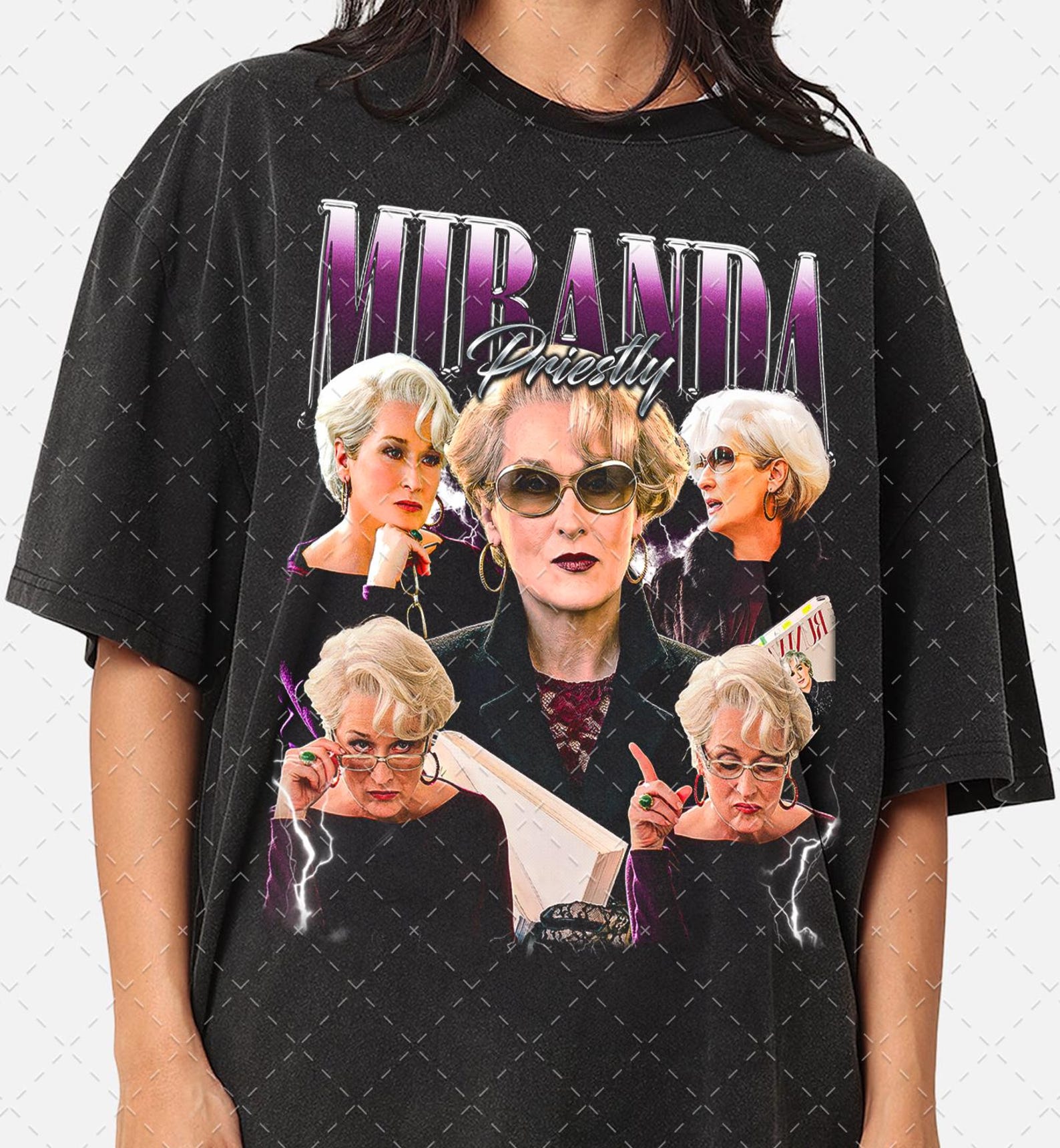 Miranda Priestly 90s Vintage Style T-Shirt, Movie Fan Apparel S