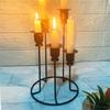 Unique Candlestick 5 Branch Iron Holder for Wedding Decors