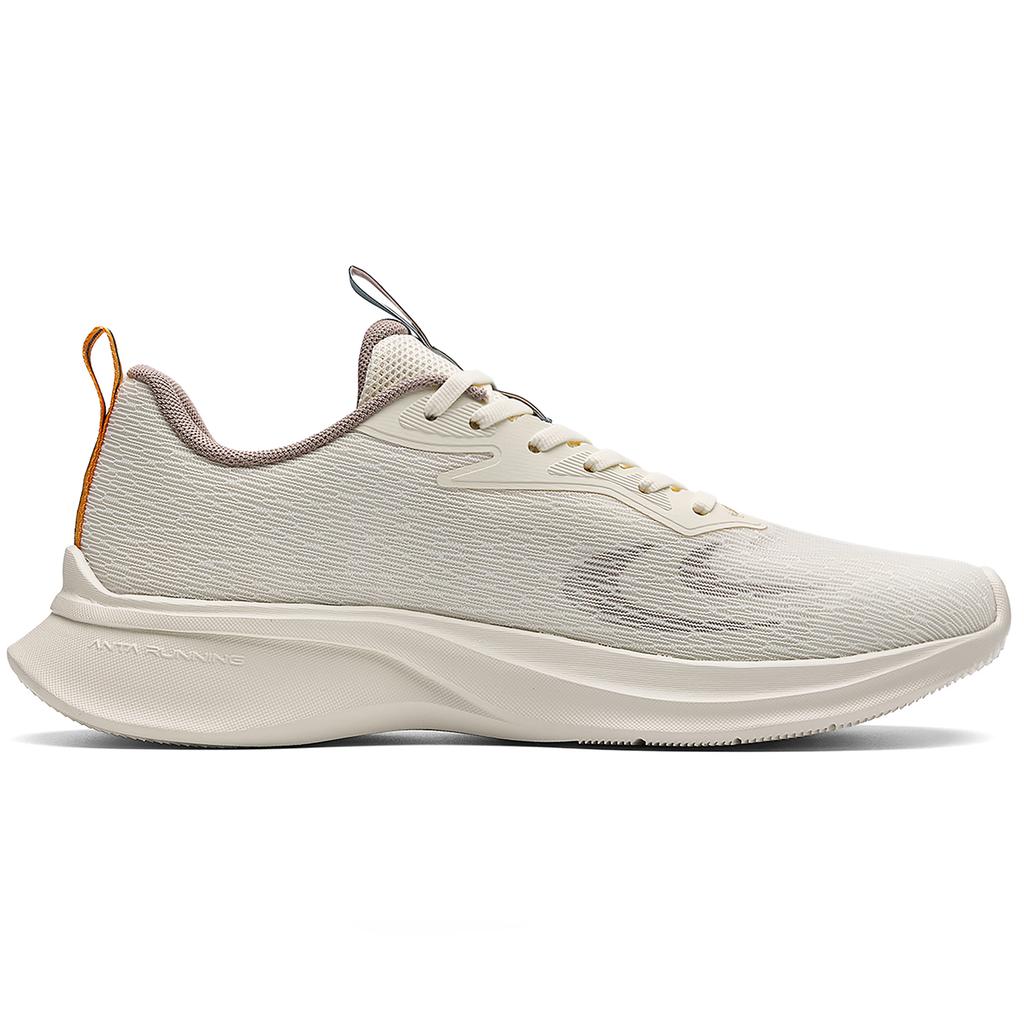 Anta Cushioning Breathable Slip Resistant Low Top Casual Running Shoes Men's Light Beige White 912625517Q-3