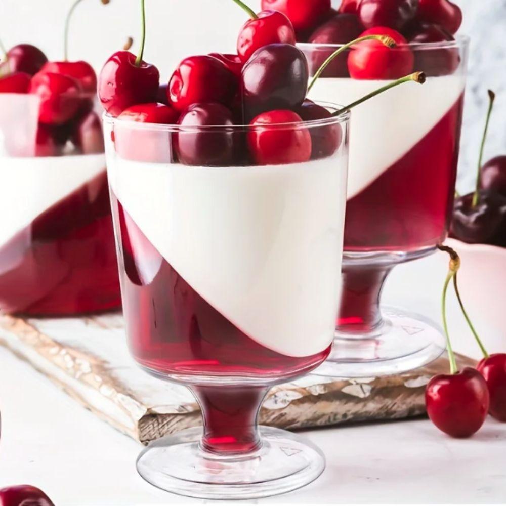 20pcs Plastic Disposable Goblet Hard Cupcake Cup Party Supplies Disposable Dessert Cup Party