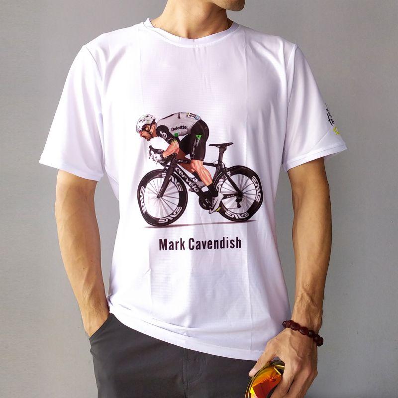 Pure Cotton Coat Tour De France Cycling Team Rider T-shirt Personality Cycling Clothes T-shirt Fabric Men s and Women s Blouse S разноцветный
