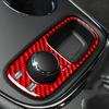 Red Carbon Fiber Console Multimedia Knob Panel Cover For Dodge Durango 2014-