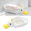 Duck Soap Dish Household Cartoon Double Drain Yellow Duck Shape Soap Rack for Bathroom