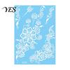 Gentle-On Skin Tattoo White Lace Sticker for Women, Temporary Face Body Fake Decal Arm, Waterproof Wedding Party Festival