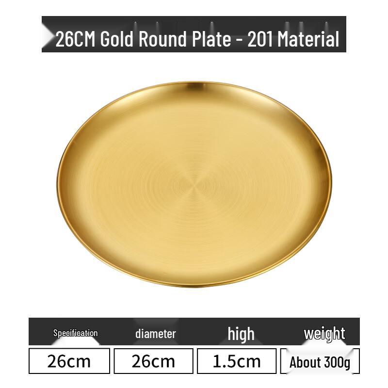 Laino Stainless Steel Round Serving Plates