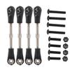 4Pcs Adjustable Steering Tie Rod Linkage Replacement Accessory for 1/10 RC Off Road Vehicle