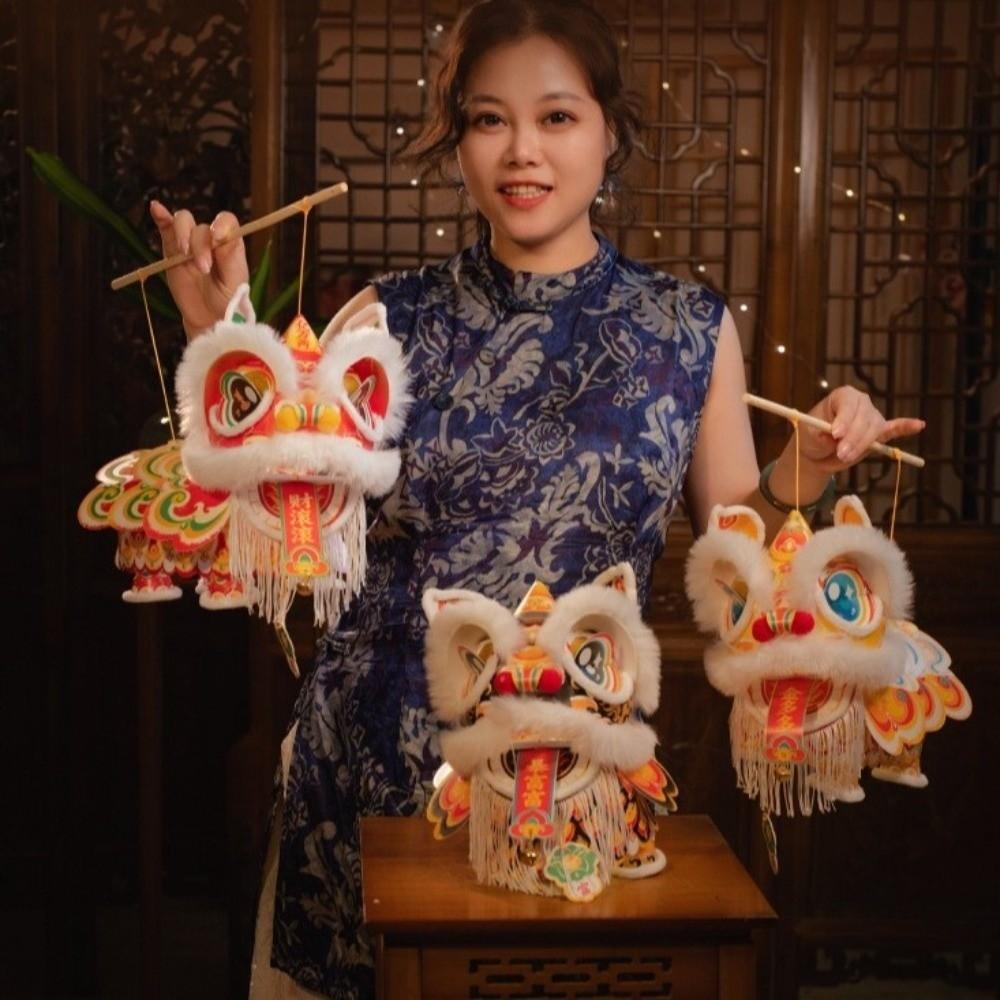 2026 New Year Lion Dance Lantern Ancient Handmade Lantern New Year Lantern  Birthday Celebration