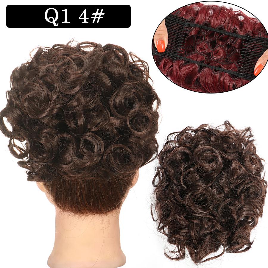 Combs Messy Bun Hair Piece Curly Dish Hair Buns Extension Thick Chignon Hairpiece Clip in Ponytail Scrunchies Hair Pieces for Women