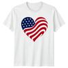 American Flag Heart Patriotic USA Unisex T Shirt 4th Of July Gift